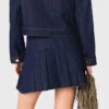 Jupe courte en denim avec doublure