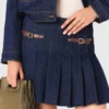 Jupe courte en denim avec doublure