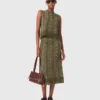 Jupe en maille avec fleurs en strass