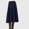 Jupe longue en coton avec ceinture Jupe longue en coton avec ceinture