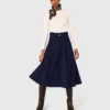 Jupe longue en coton avec ceinture Jupe longue en coton avec ceinture