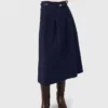 Jupe longue en coton avec ceinture Jupe longue en coton avec ceinture