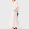 Jupe midi brodée