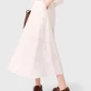 Jupe midi brodée