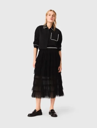 Jupe midi en tulle