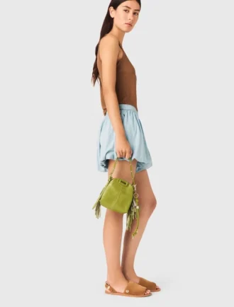 Jupe-short ballon en chambray Jupe-short ballon en chambray