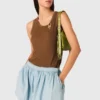 Jupe-short ballon en chambray Jupe-short ballon en chambray