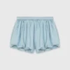 Jupe-short ballon en chambray Jupe-short ballon en chambray