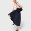 Jupe évasée en coton cloutée Jupe évasée en coton cloutée