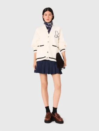 Long cardigan brodé