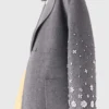 Long manteau double face à strass