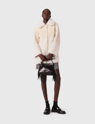 Long manteau en fausse fourrure