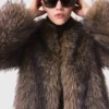 Long manteau en fausse fourrure Long manteau en fausse fourrure