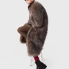 Long manteau en fausse fourrure Long manteau en fausse fourrure