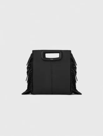 M Bag en cuir lisse avec franges