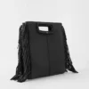 M Bag en cuir lisse avec franges M Bag en cuir lisse avec franges