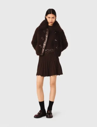 Manteau court bouclé