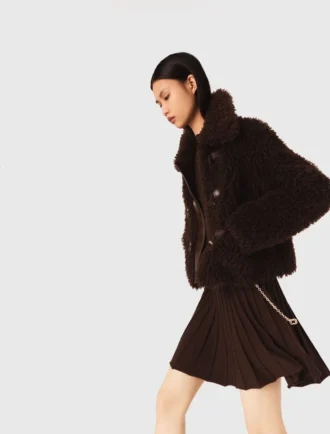 Manteau court bouclé