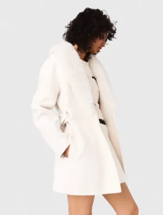 Manteau court ceinturé