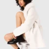 Manteau court ceinturé Manteau court ceinturé