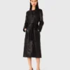 Manteau de cuir long