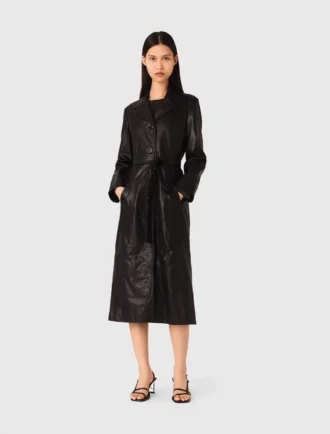 Manteau de cuir long