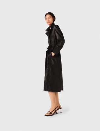 Manteau de cuir long