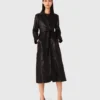 Manteau de cuir long
