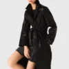 Manteau de cuir long