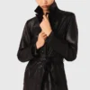 Manteau de cuir long