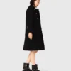 Manteau long en laine mélangée