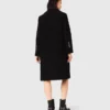 Manteau long en laine mélangée