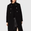 Manteau long en laine mélangée