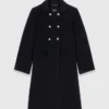 Manteau long en laine mélangée