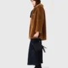 Manteau mi-long en fausse fourrure