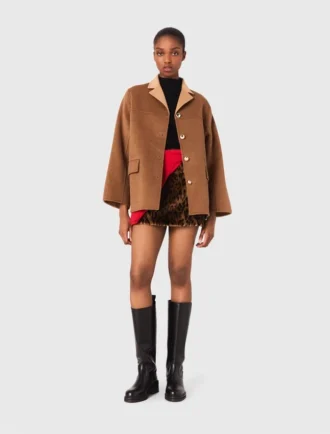 Manteau mi-long réversible