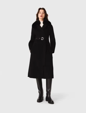 Manteau réversible avec col amovible