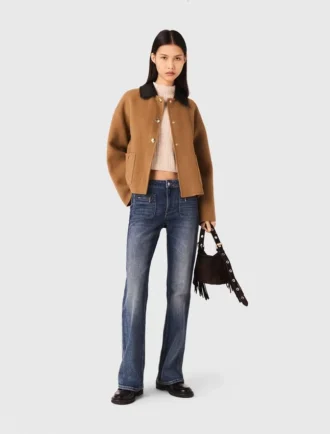 Manteau réversible avec col amovible