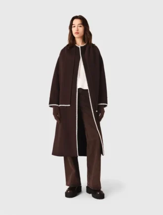 Manteau réversible brodé