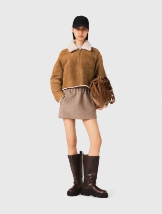 Manteau réversible en peau de mouton