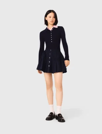 Mini-jupe à taille élastiquée