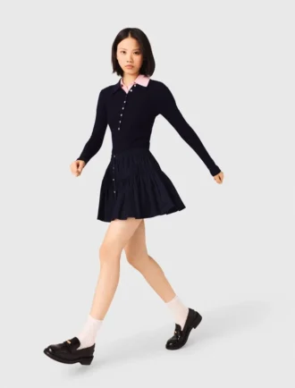 Mini-jupe à taille élastiquée