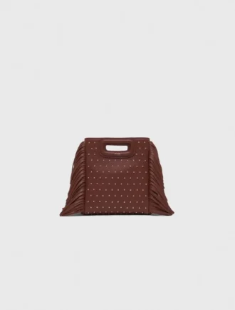 Mini M Bag en cuir avec clous