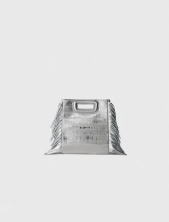 Mini M Bag en cuir gaufré avec chaîne