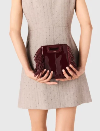 Mini M Bag en cuir verni