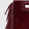 Mini M Bag en cuir verni