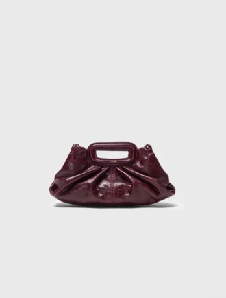 Mini pochette Milpli en cuir craquelé