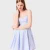 Mini-robe babydoll en coton Mini-robe babydoll en coton