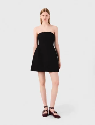 Mini-robe bustier en lin
