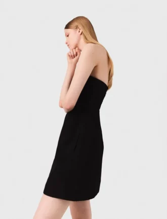 Mini-robe bustier en lin